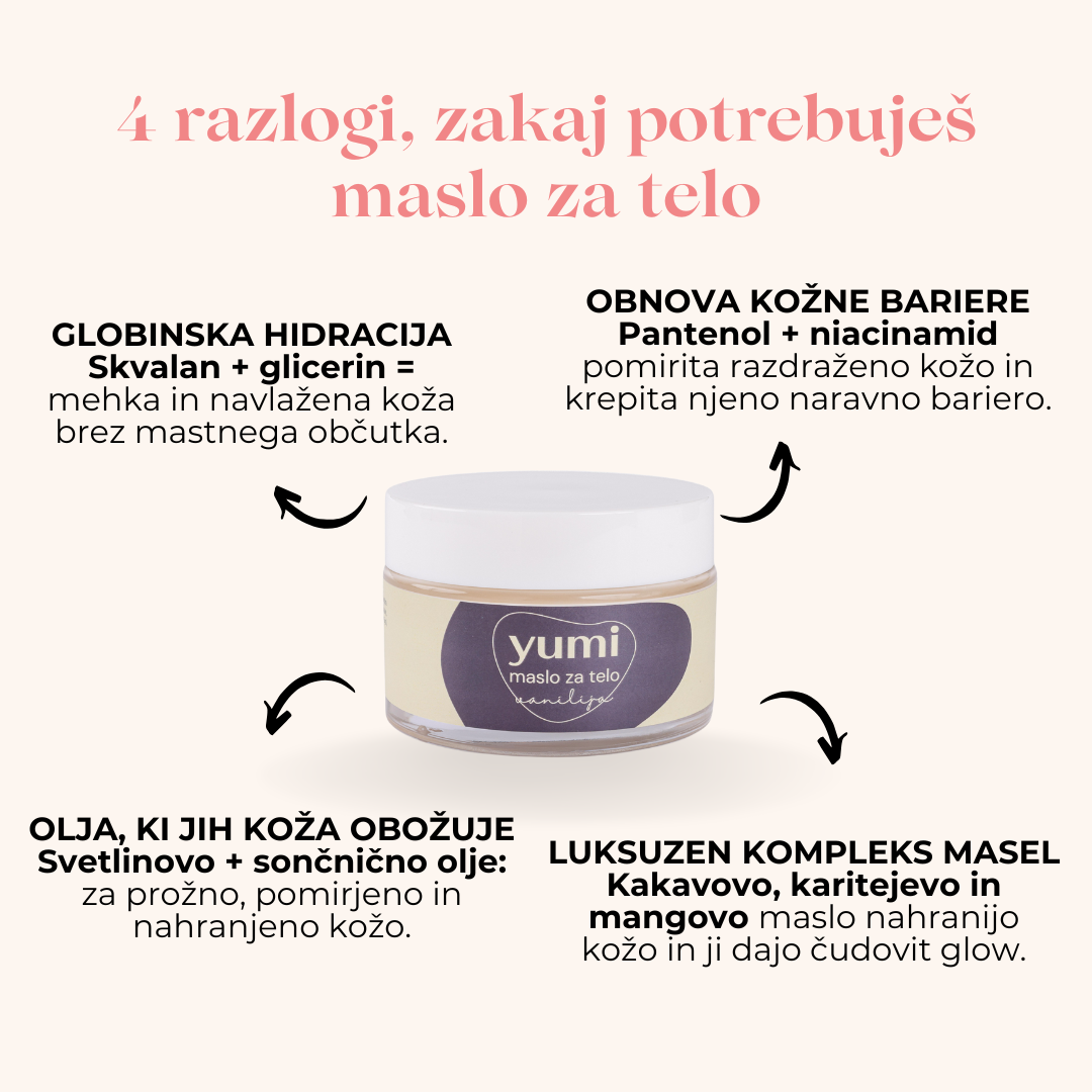 Maslo za telo - vanilija (100% naravna dišava)