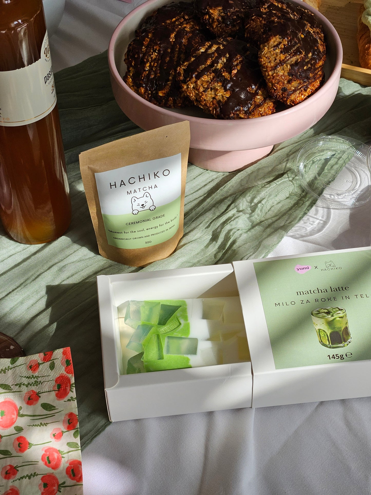 Trdo milo za roke in telo - matcha latte