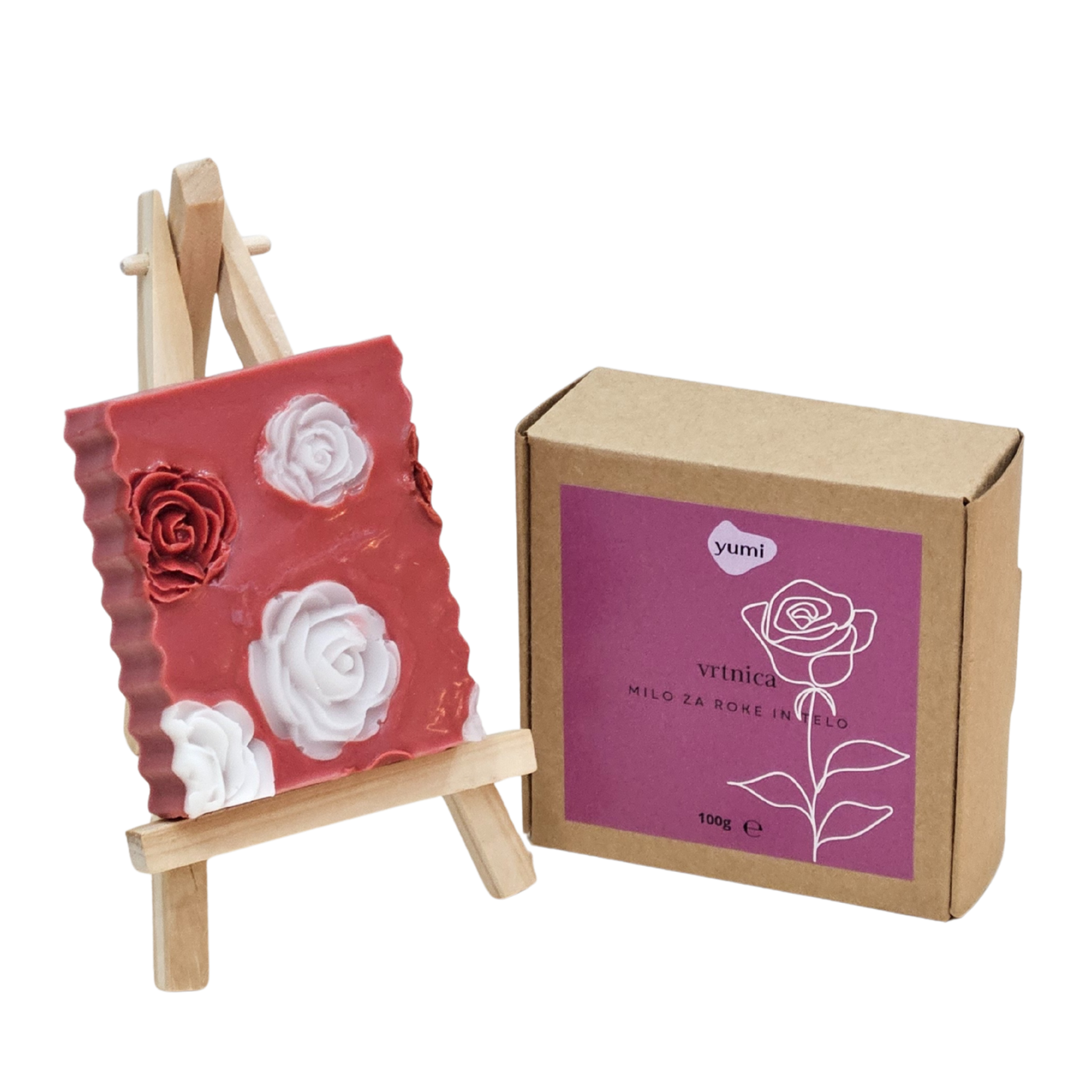 Hand and body bar soap - rose 